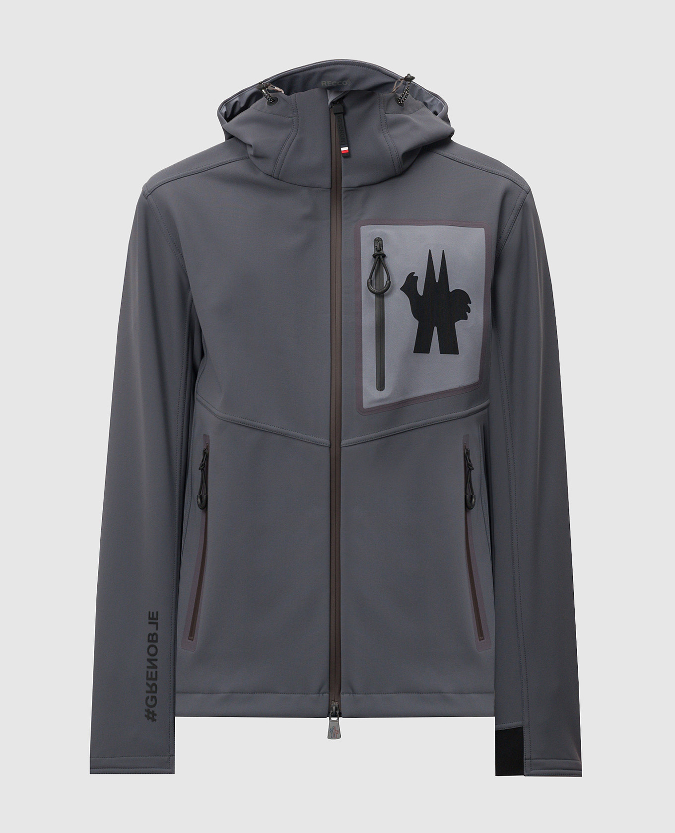 

Blue jacket with logo Moncler Grenoble