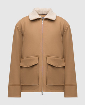 Peserico Brown jacket with wool R522472188A