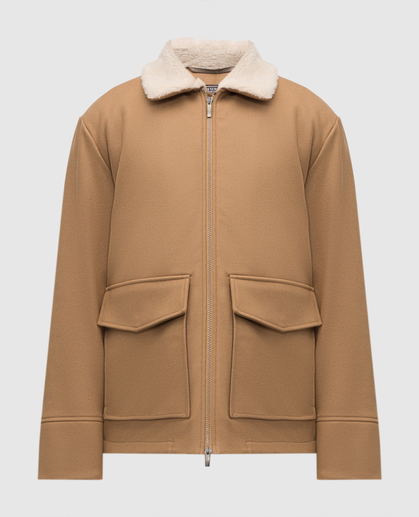 Brown jacket with wool Peserico