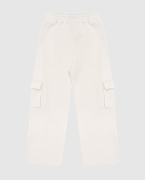 Off-White Children's gray sweatpants with logo print OGCH00BS25FLE001