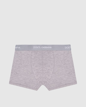 Dolce&Gabbana Children's set of gray boxer briefs with a logo L4J701ON00G