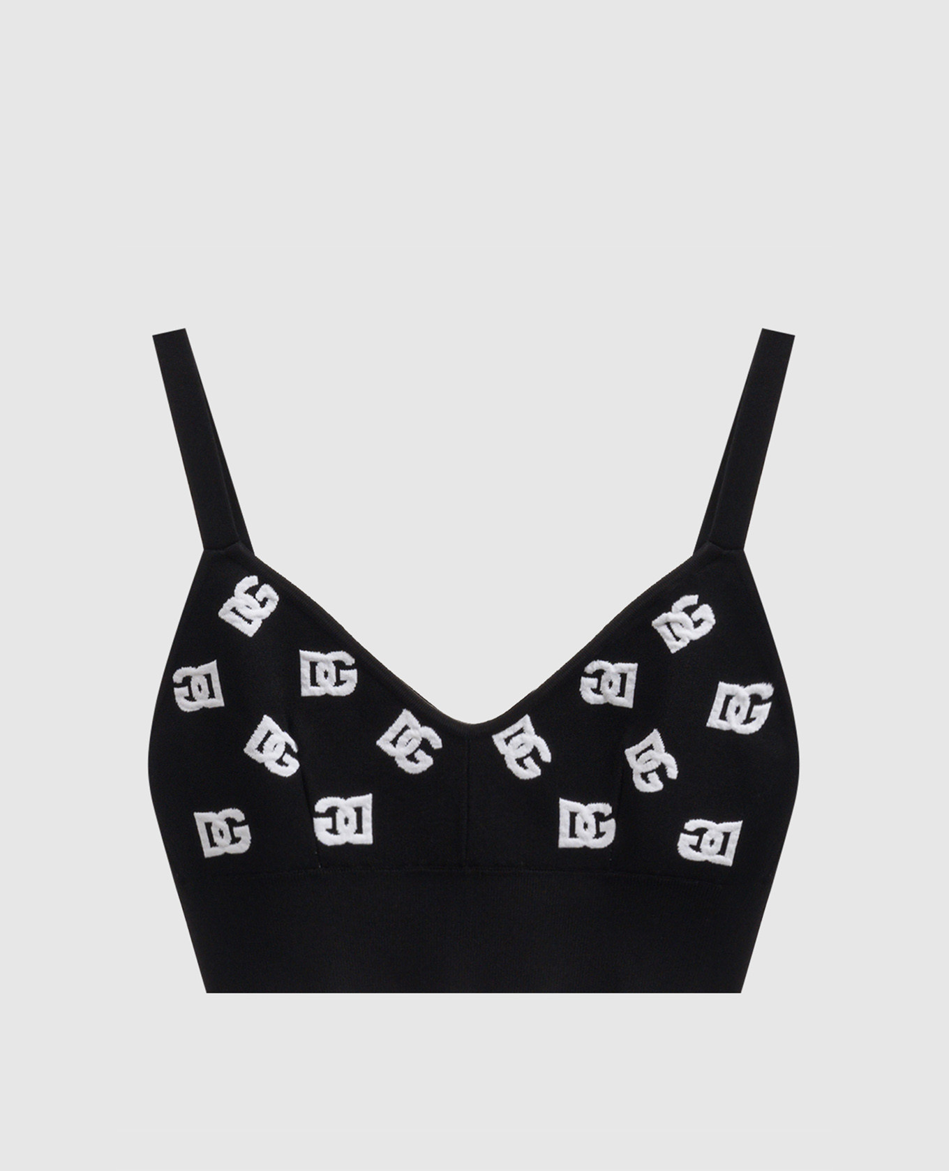Black top with logo pattern Dolce&Gabbana