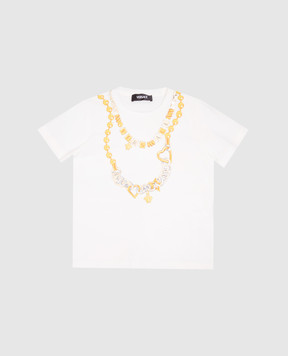 Versace Children's white T-shirt with branded print 10185701A13238