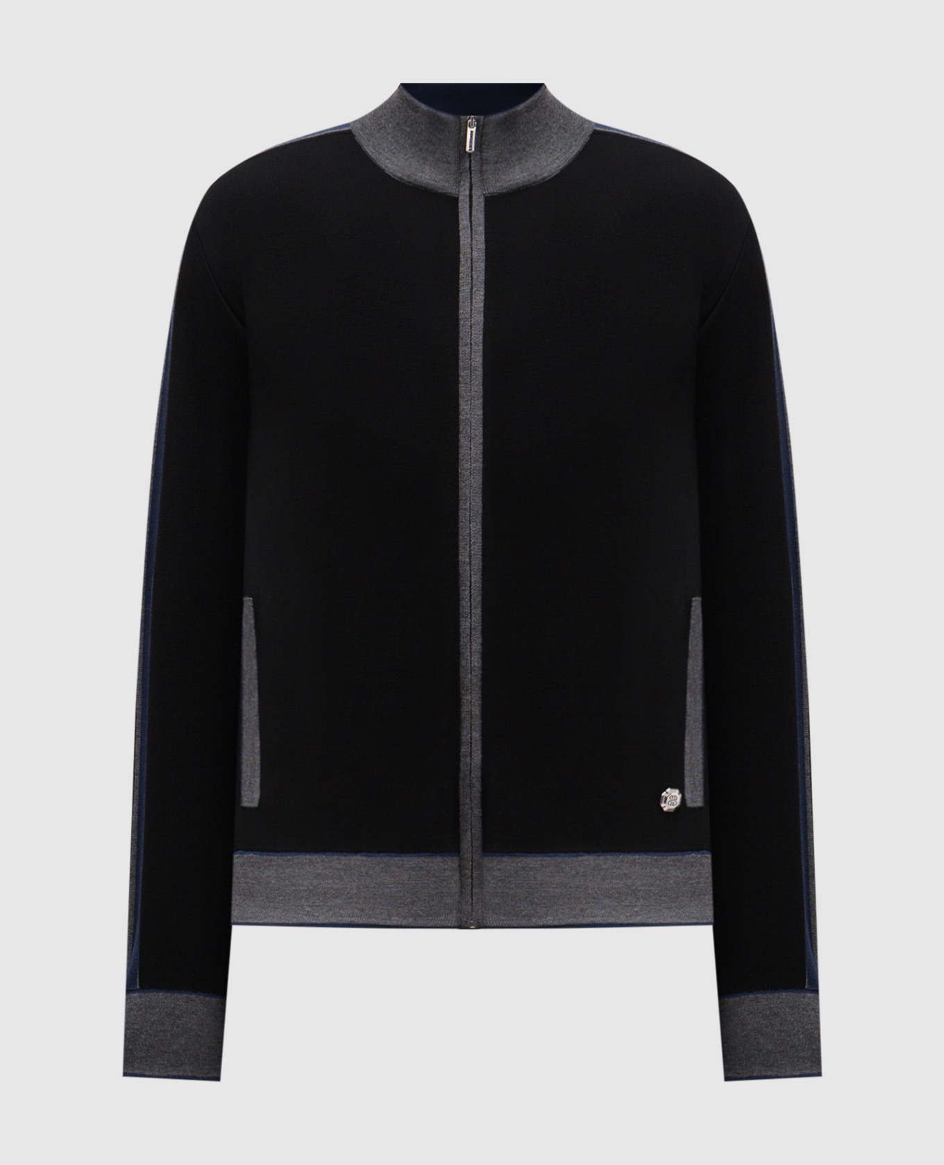 

Black sports jacket with wool Bertolo Cashmere