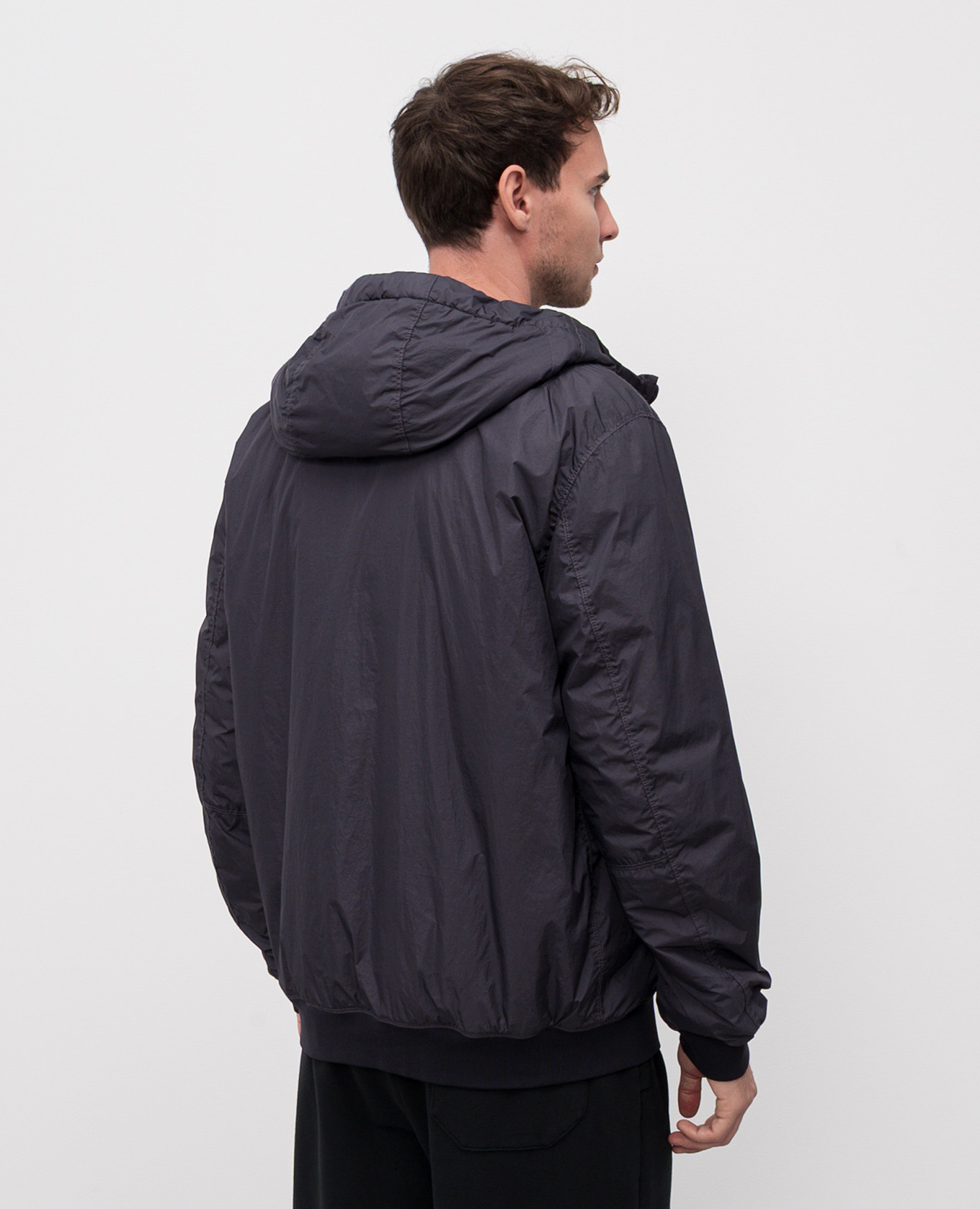 

Blue jacket with logo patch Stone Island