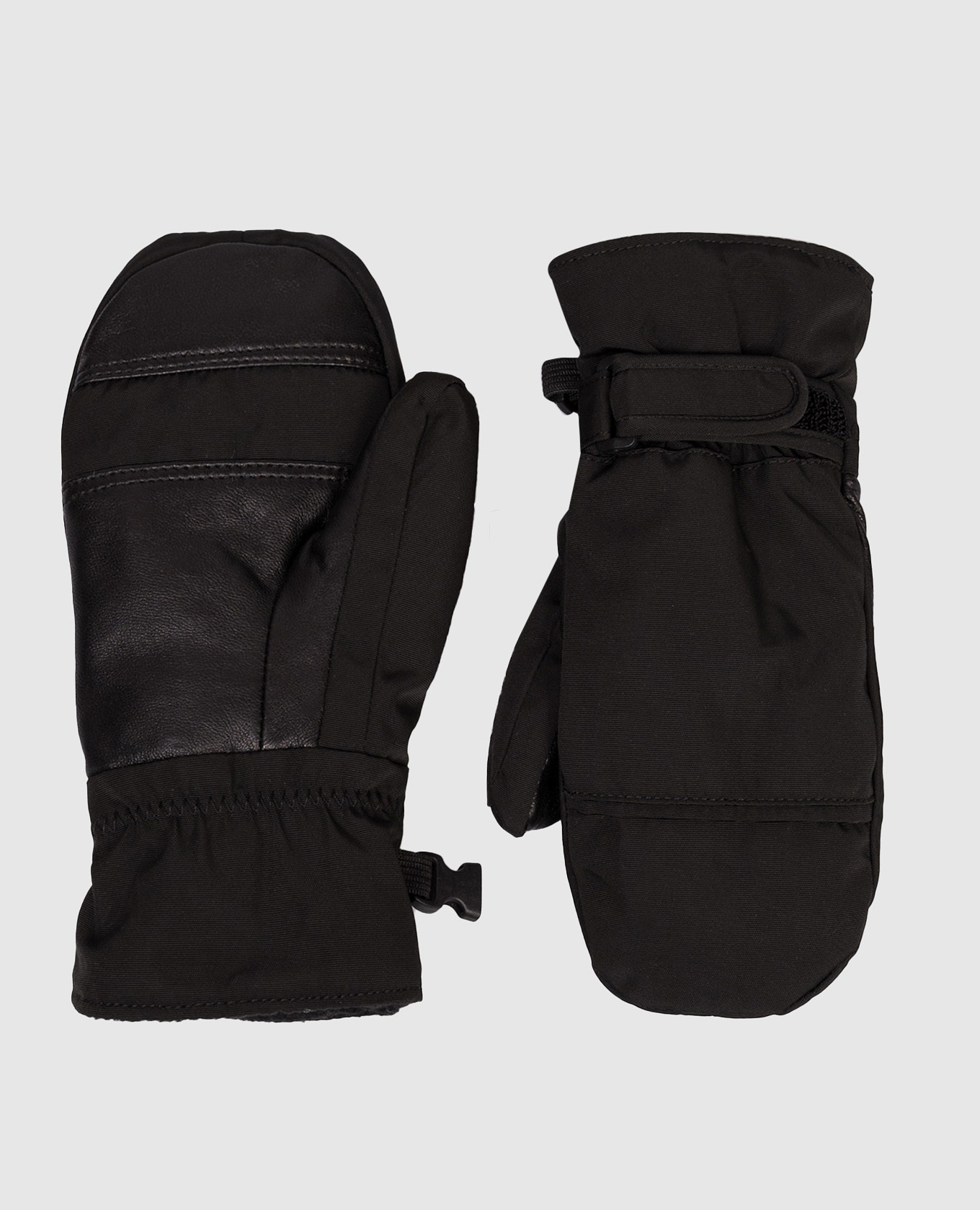 Children&#39;s black combination gloves Yves Salomon Enfant