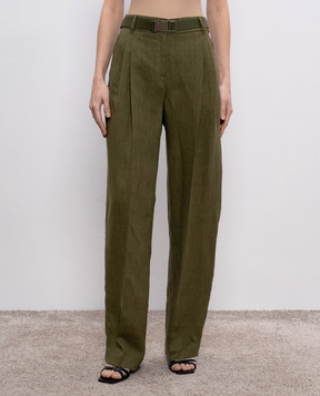 Max Mara SIAMESE green linen pants SIAMESE