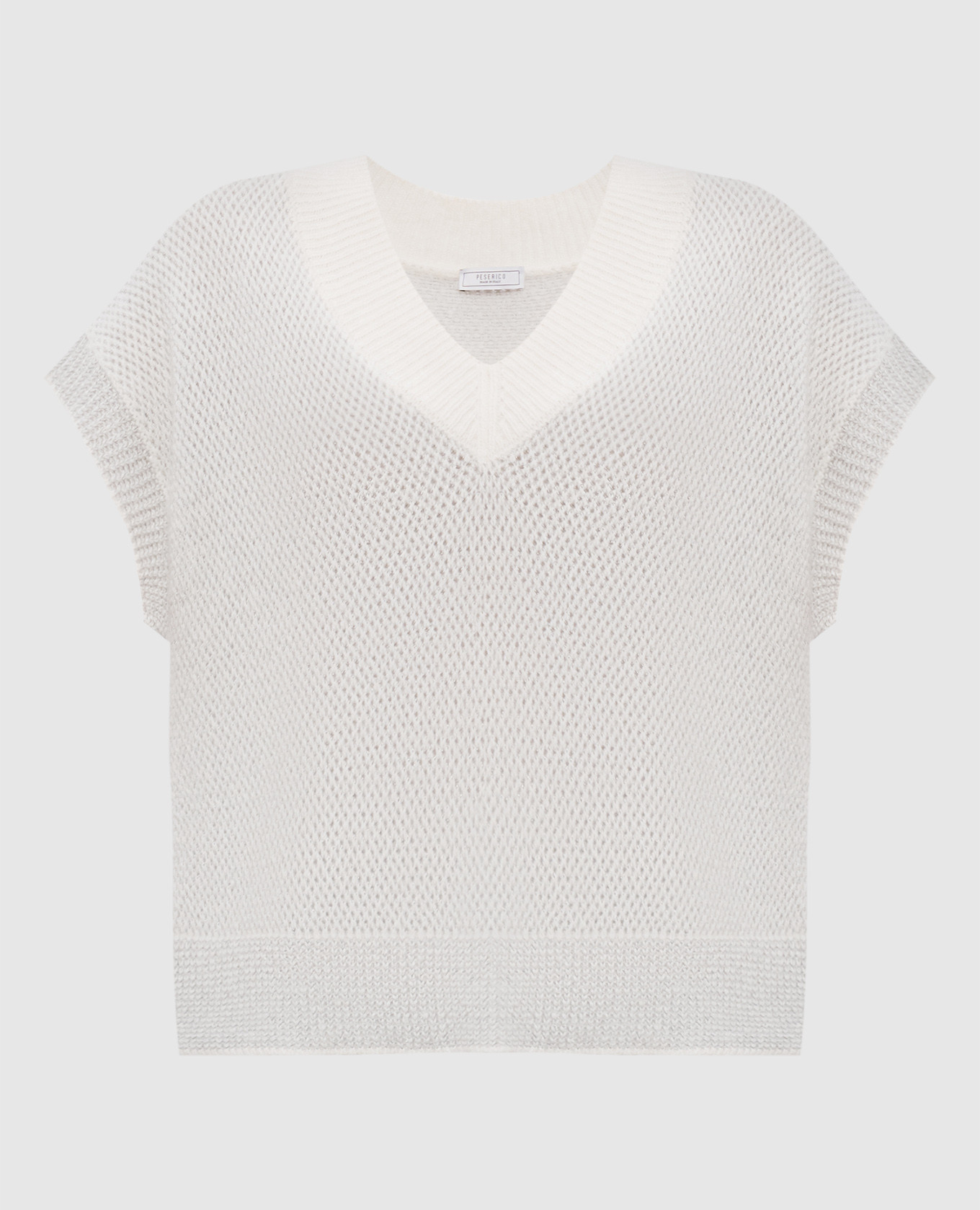 

Gray lurex wool vest Peserico, Grey