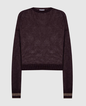 Brunello Cucinelli Brown sweater with wool M2I780110