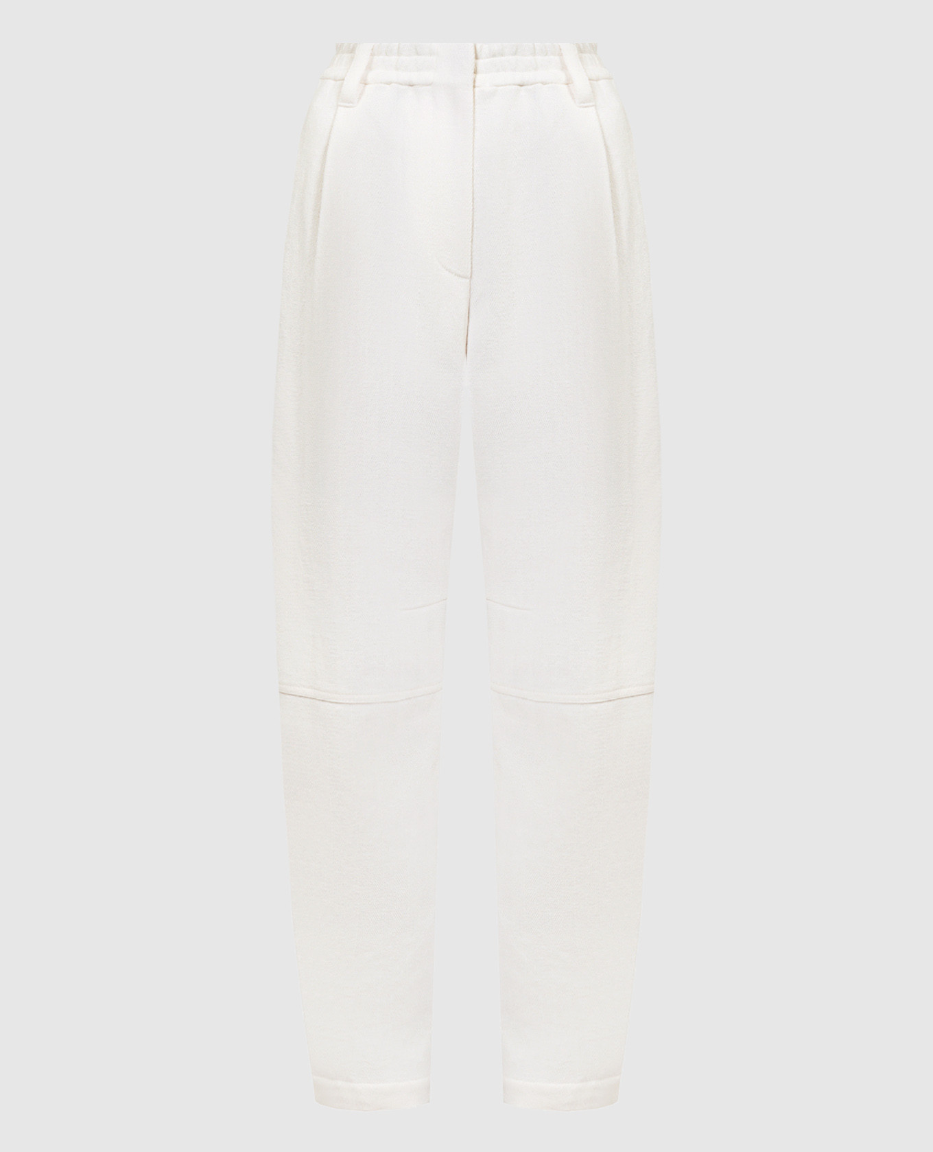 White pants with linen Brunello Cucinelli