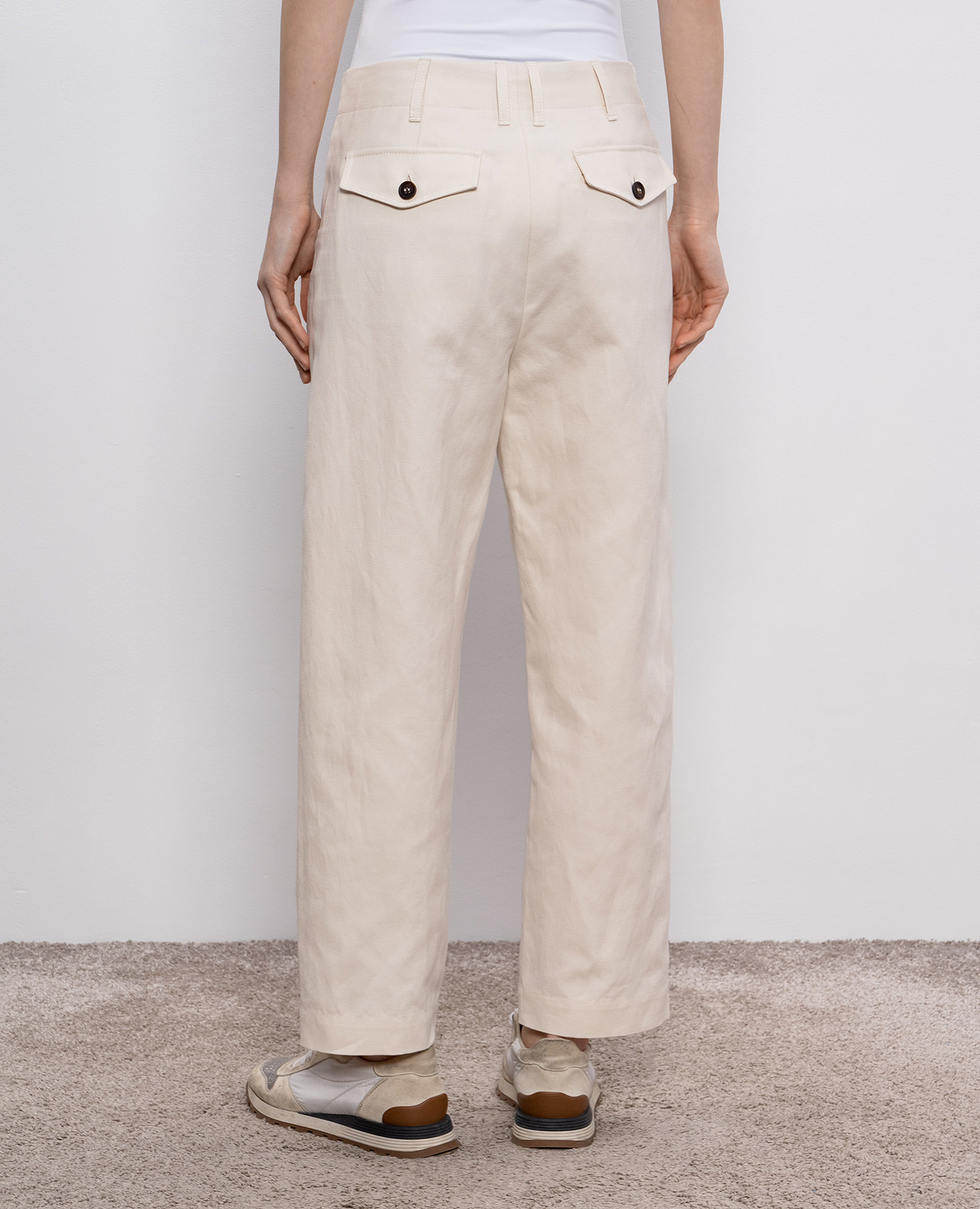 

Beige linen pants Brunello Cucinelli
