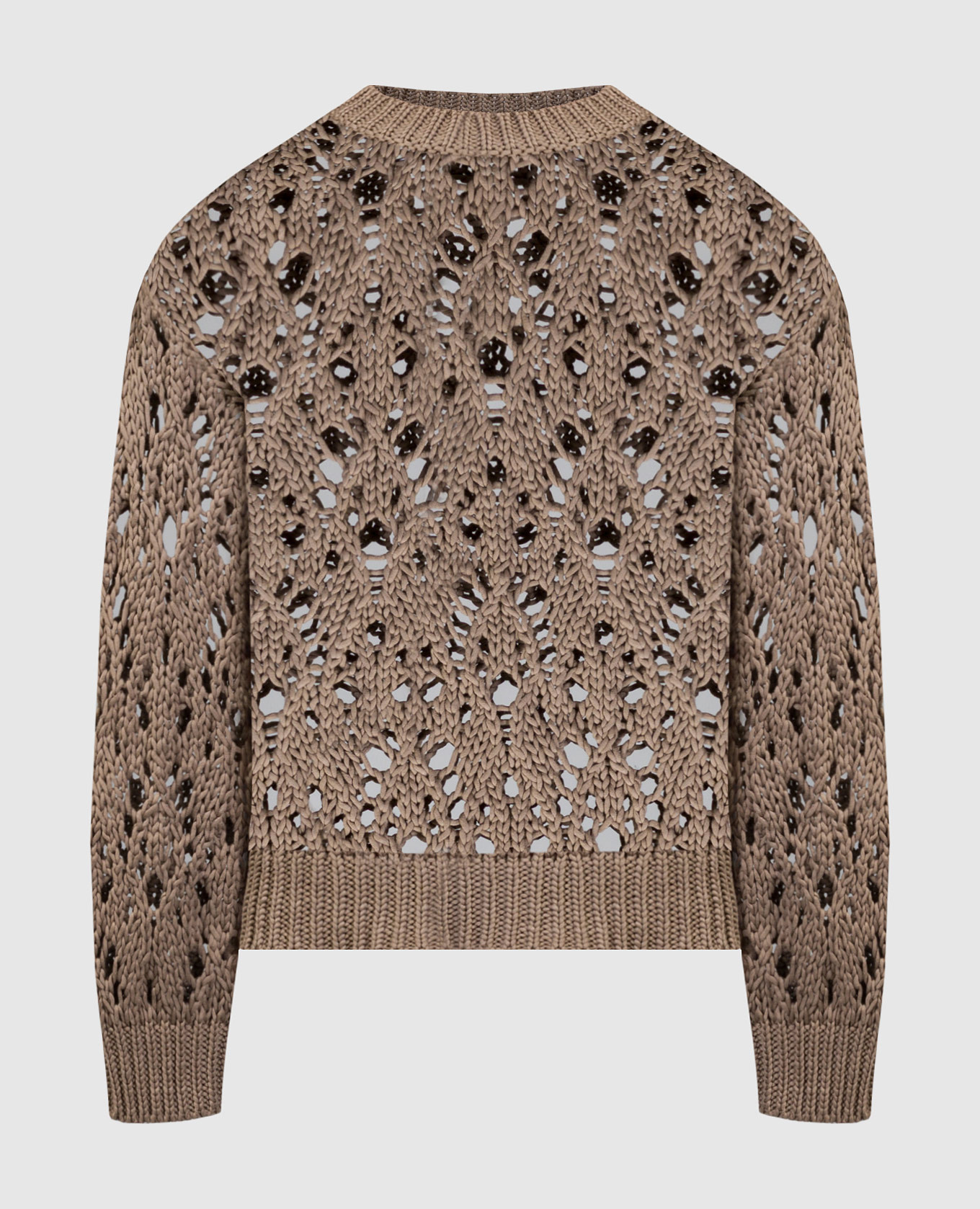 

Brown openwork sweater Brunello Cucinelli, Коричневый