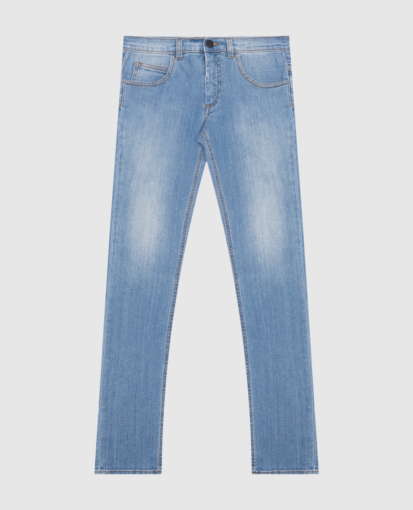 Children&#39;s blue jeans with a patch Fendi