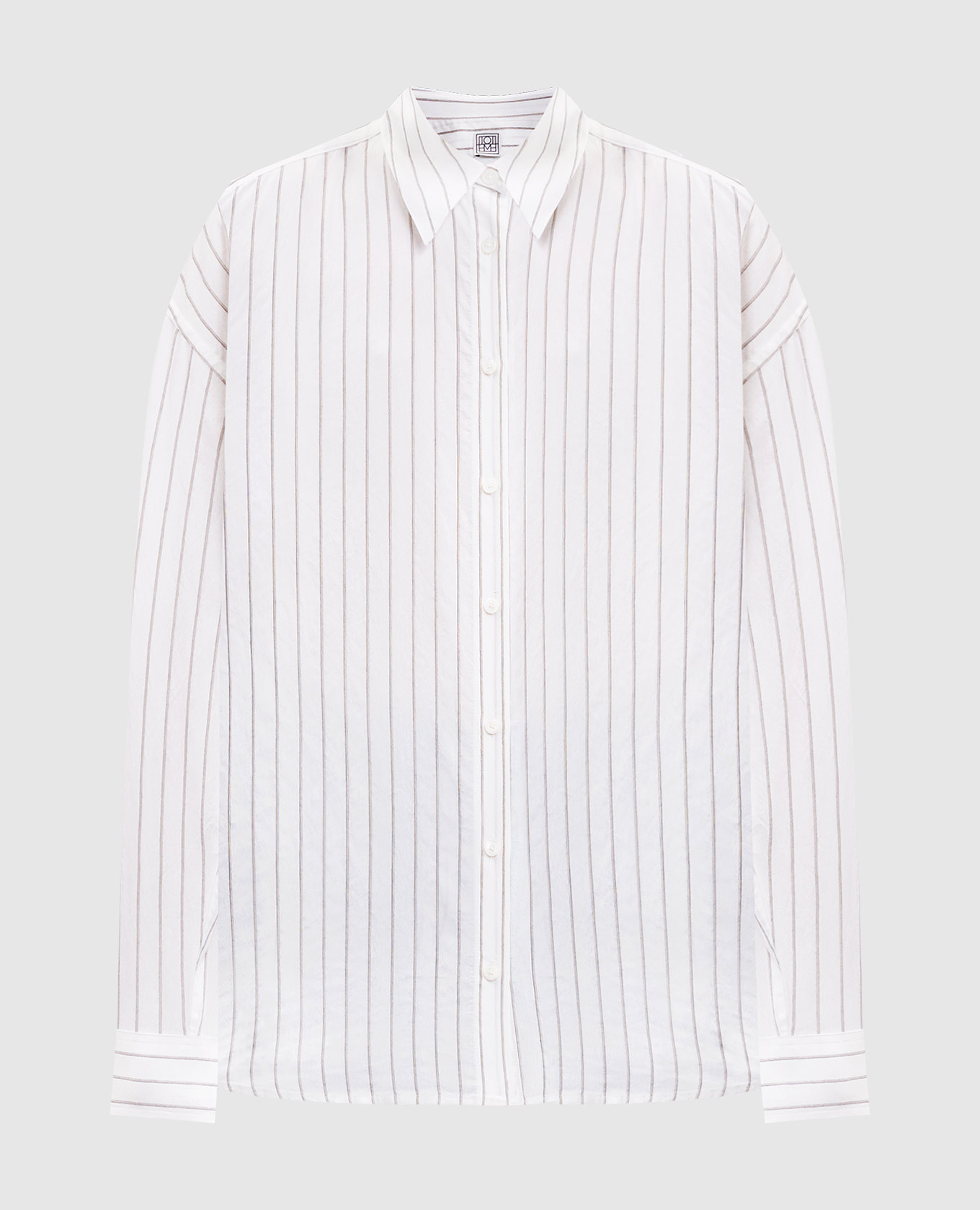 White blouse with striped silk Toteme