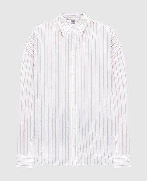 Toteme White blouse with striped silk 253WRT0480FB0439