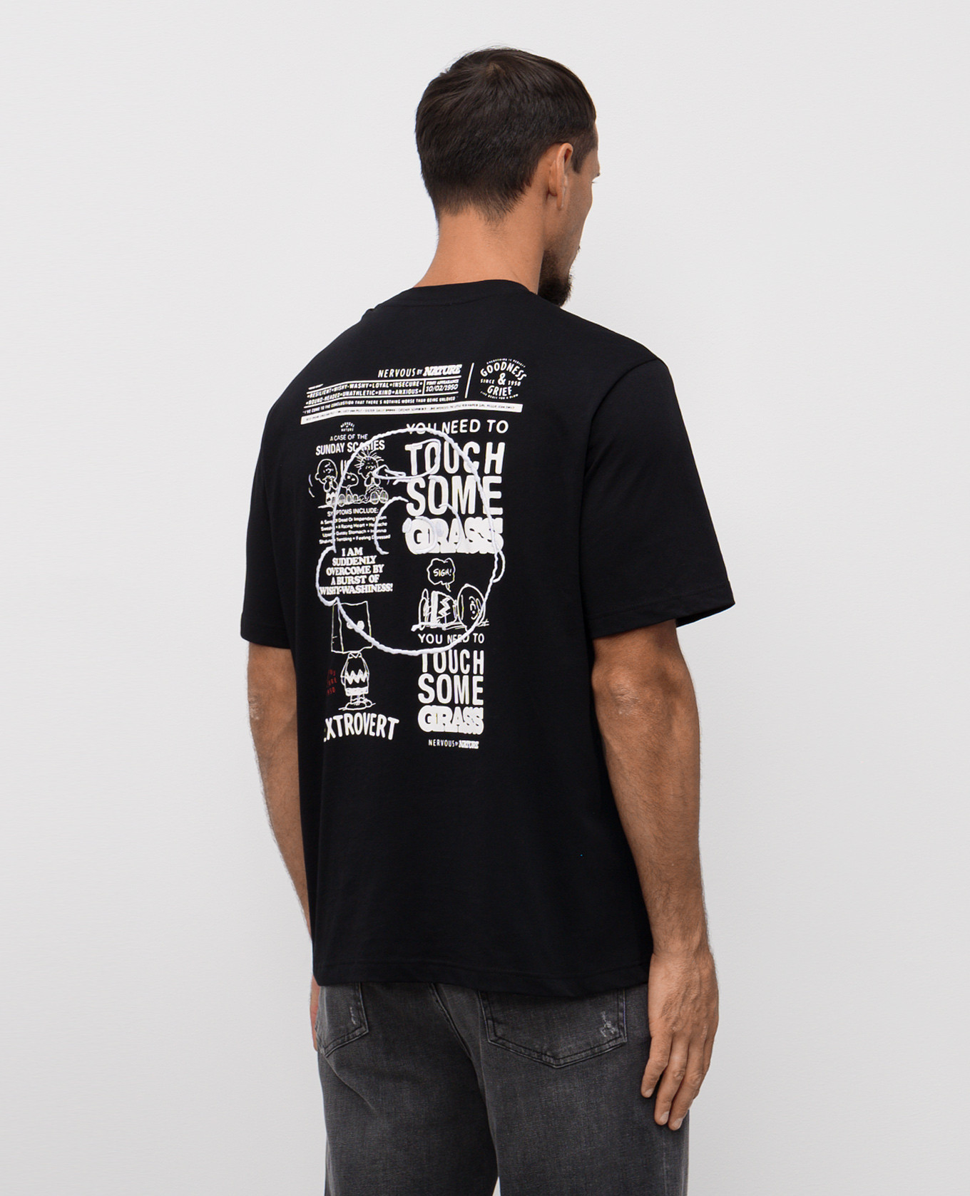

Black T-shirt with embroidered logo and print Iceberg