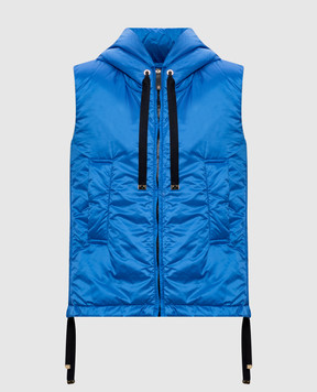 Max Mara GREENGO blue hooded vest GREENGO