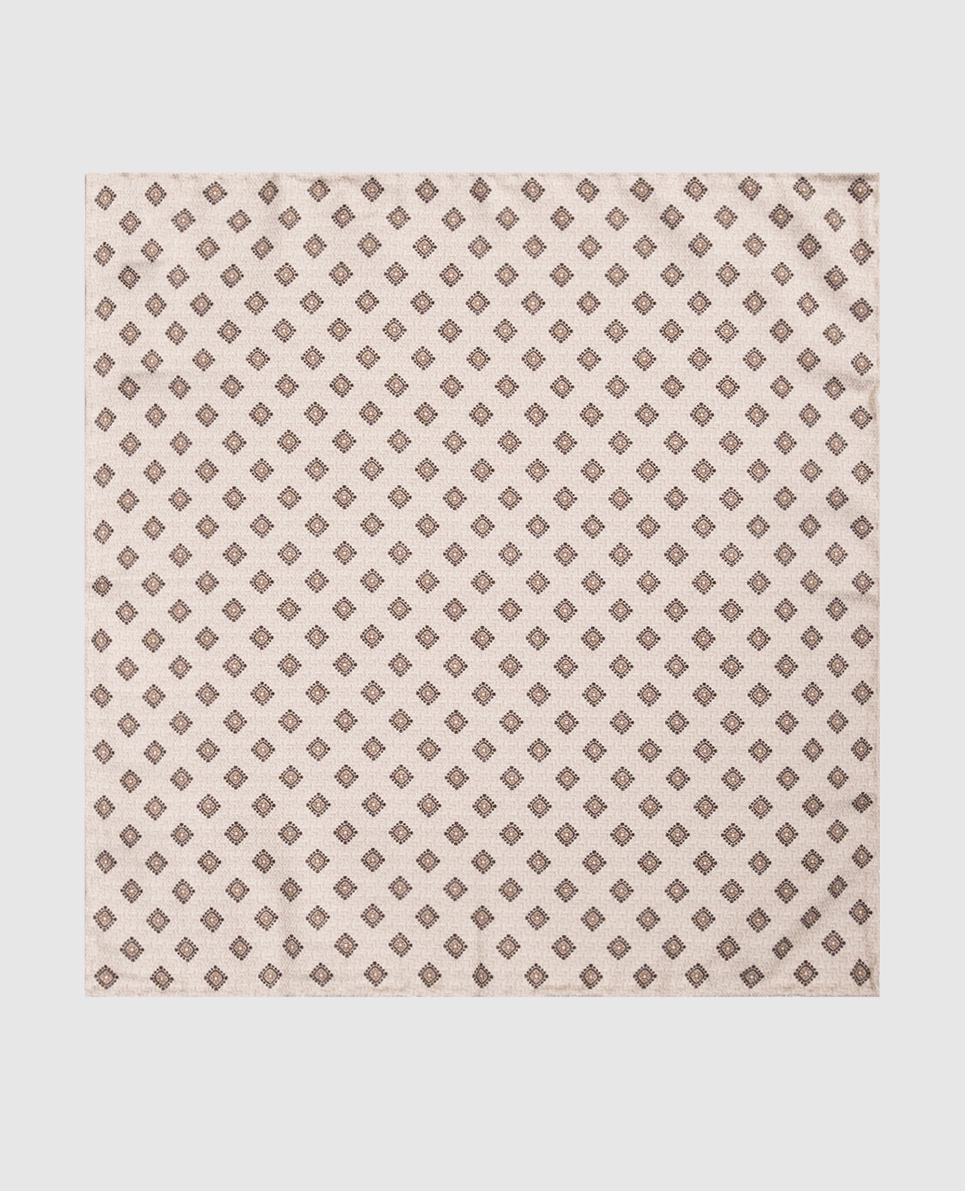 

Beige double-sided printed silk pachet scarf Brunello Cucinelli
