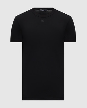 Dolce&Gabbana Black T-shirt with logo G8SX0ZG7PIY