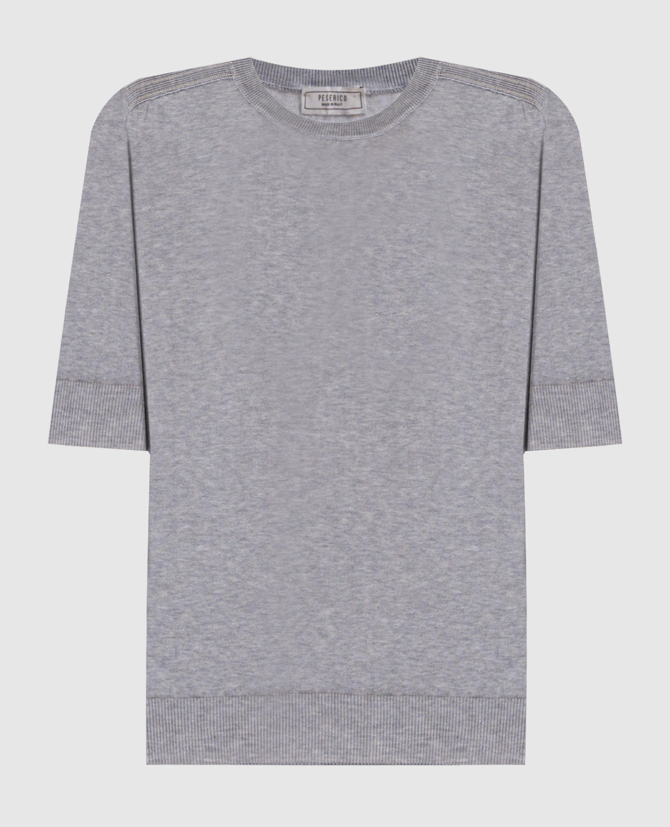 Gray top with monil chain Peserico