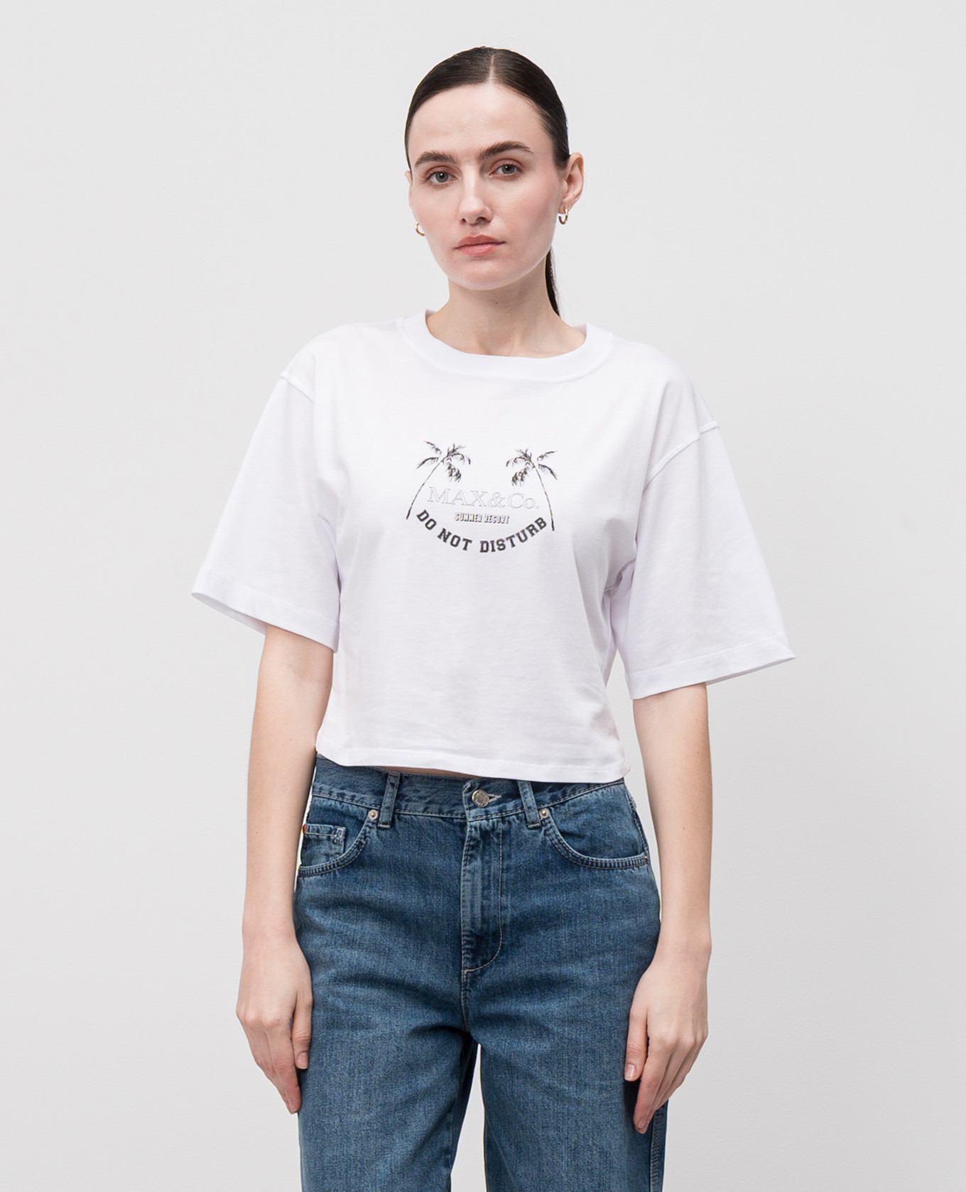 

BABELE white cropped t-shirt Max & Co