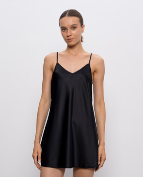 Dore & Rose Black silk pajama dress PREMIUMSILKSLIPDRESS