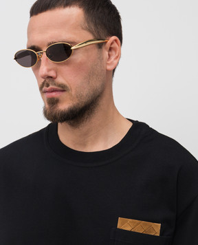 Bottega Veneta Sardine gold sunglasses 821495V4450