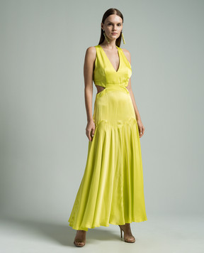 Twinset Green maxi dress with cutouts 241TT2160