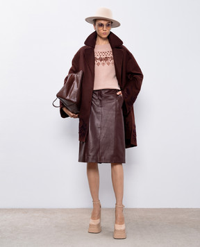 Ermanno Scervino Pink wool and cashmere jumper with a pattern D455M722RKLI