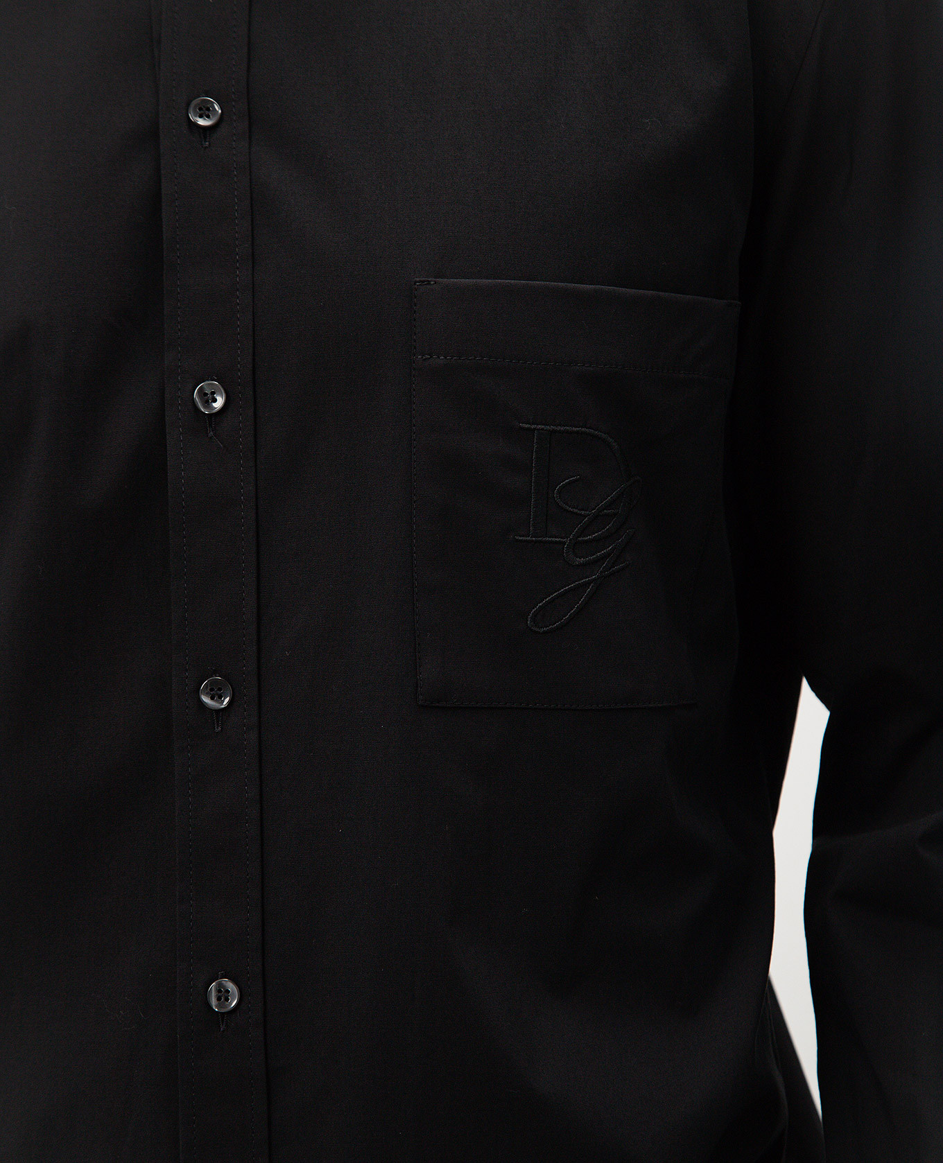 

Black shirt with DG logo embroidery Dolce&Gabbana