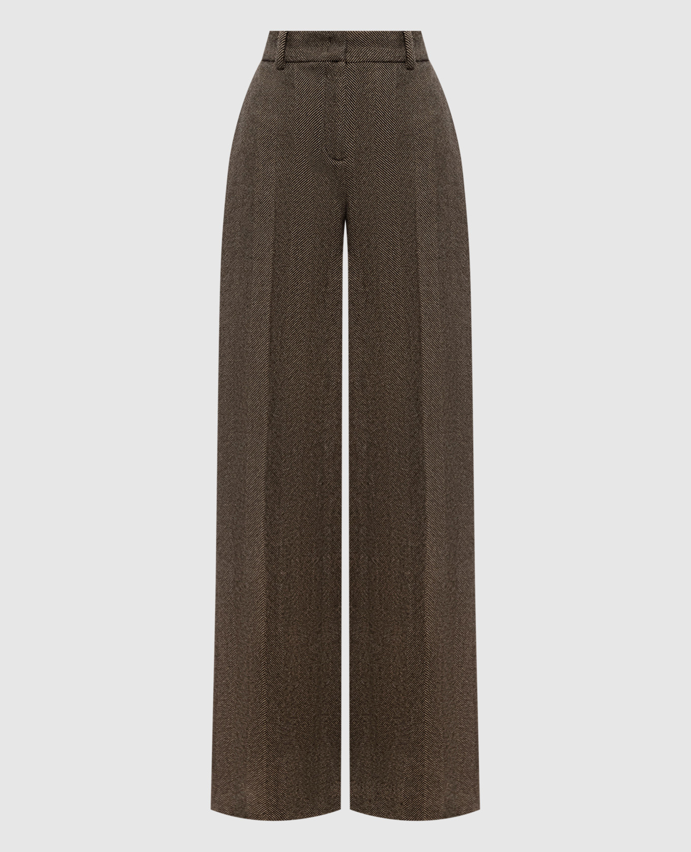 

Brown wool, silk and cashmere patterned trousers Ermanno Scervino
