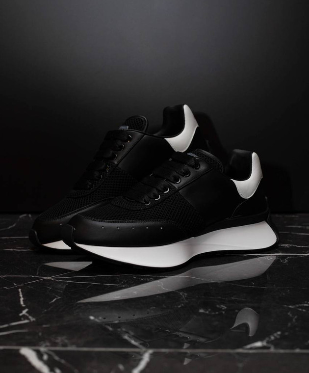 Alexander McQueen - Zwarte combi sneakers met logo 796138WIDNQ - Online  kopen bij Symbol