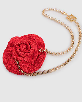 Magda Butrym Gold chain with a rose-shaped pendant 7527250000015