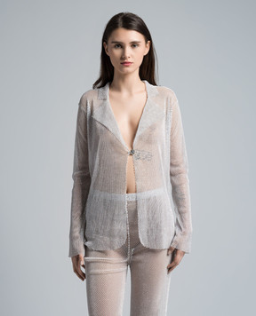 Santa Brands White cardigan with crystals SHIRTJACKETWITHABUTTON