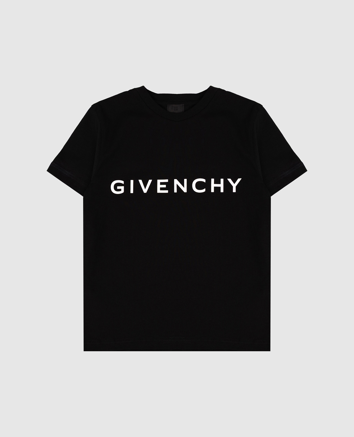 Children&#39;s black T-shirt with logo print Givenchy
