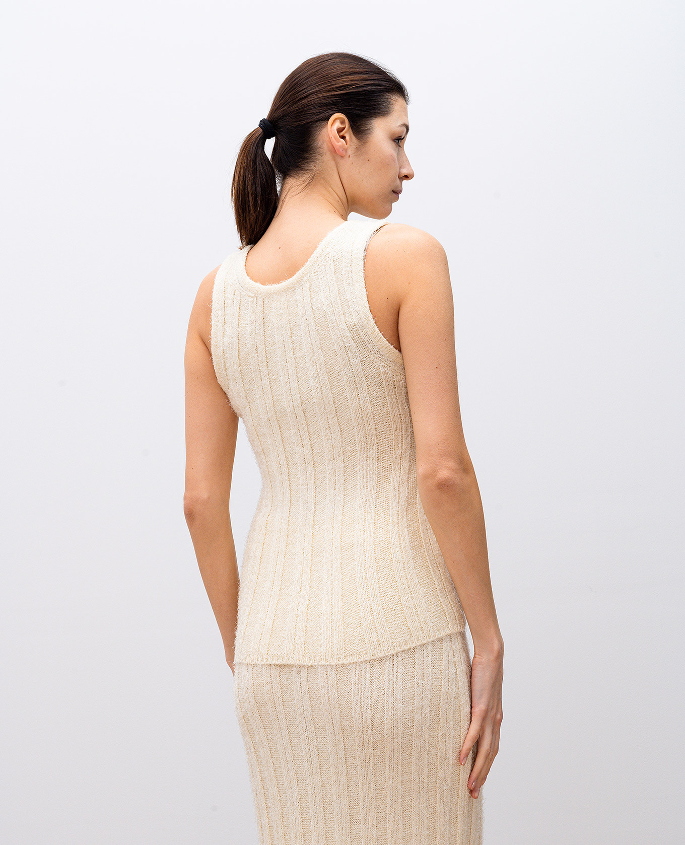 Beige Lena silk and cashmere top Khaite 4