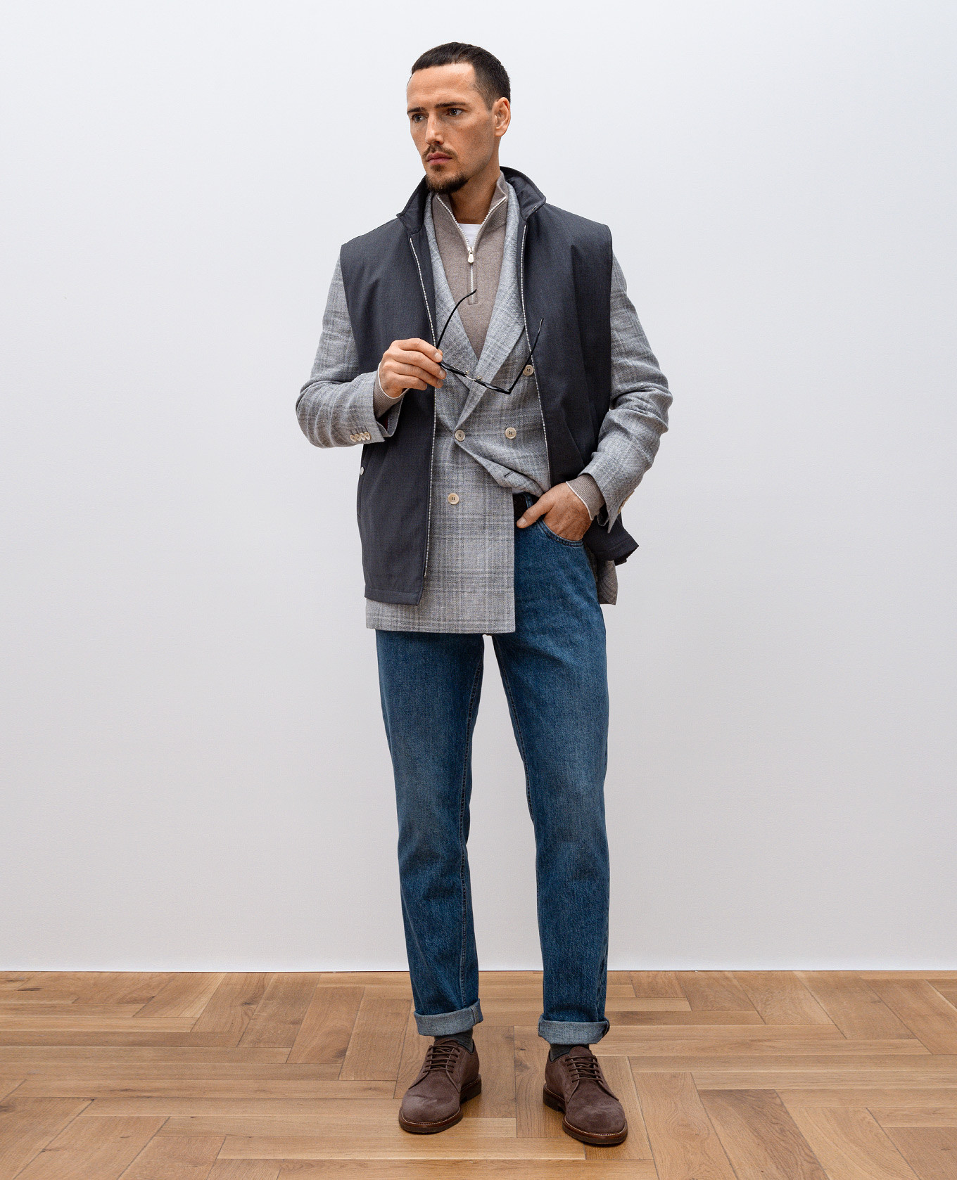 

Gray wool vest Brunello Cucinelli, Grey
