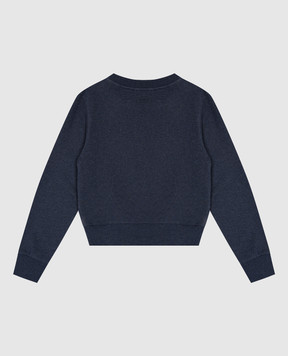 Balmain Children's blue sweatshirt with logo embroidery BX4B80Z3303610