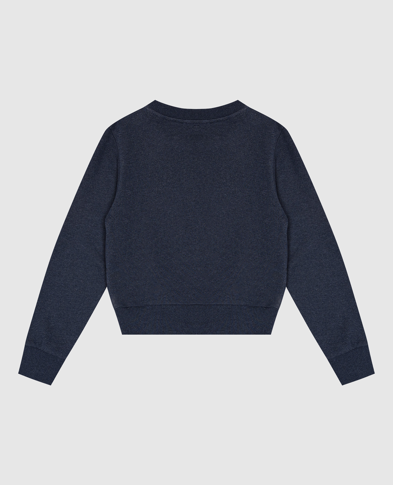 Children's blue sweatshirt with logo embroidery Balmain 2