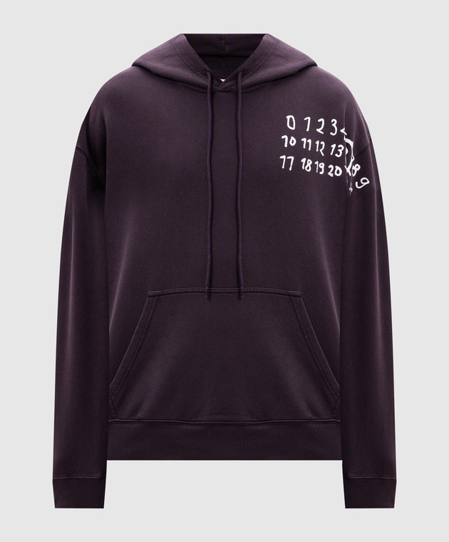 Maison Margiela MM6 - Purple hoodie with logo print