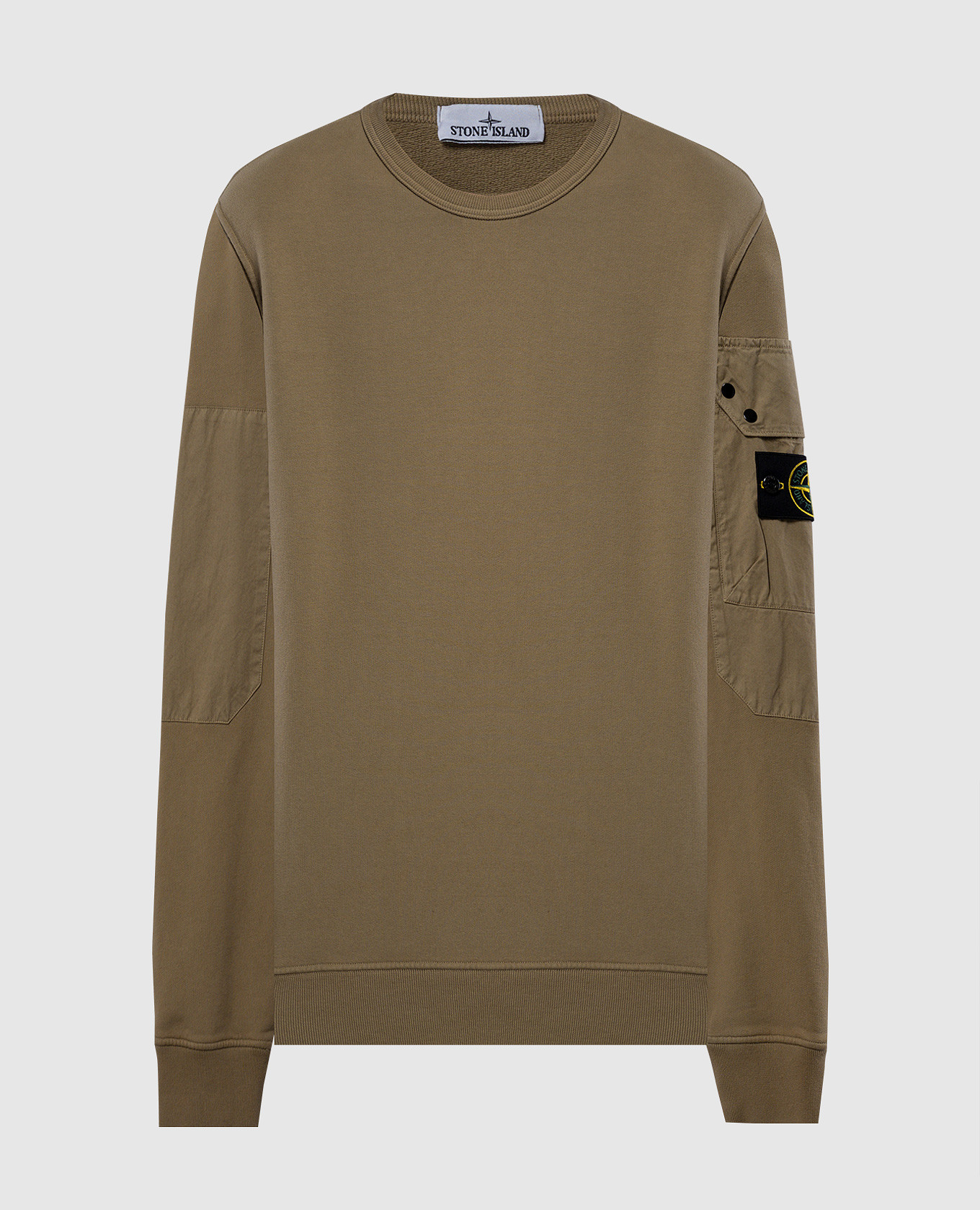 

Beige sweatshirt with logo patch Stone Island