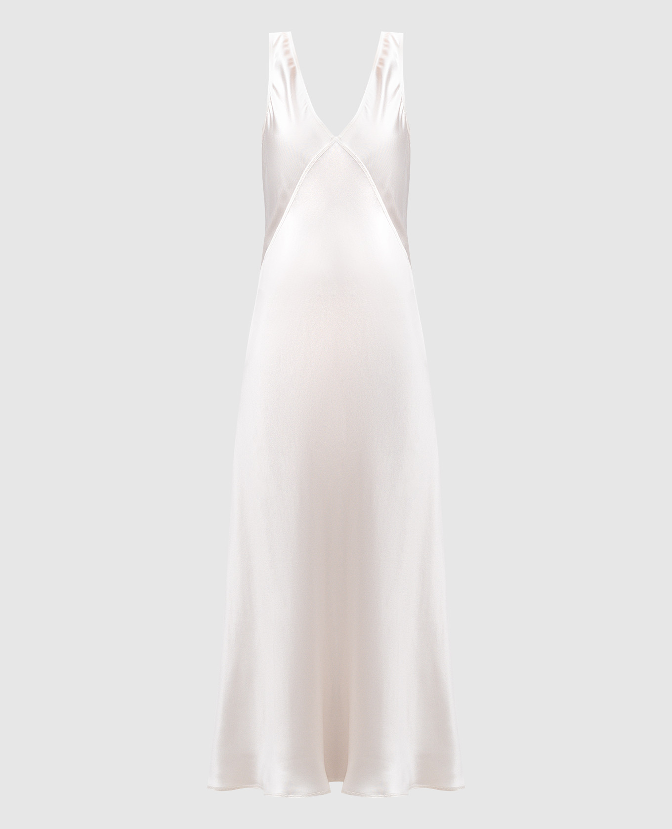 

White Bordeaux silk dress Asceno