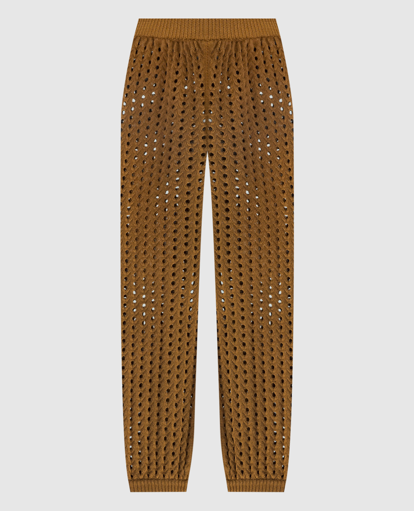 Brown openwork joggers cecina max mara