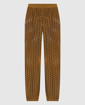 Max Mara Brown openwork joggers CECINA CECINA