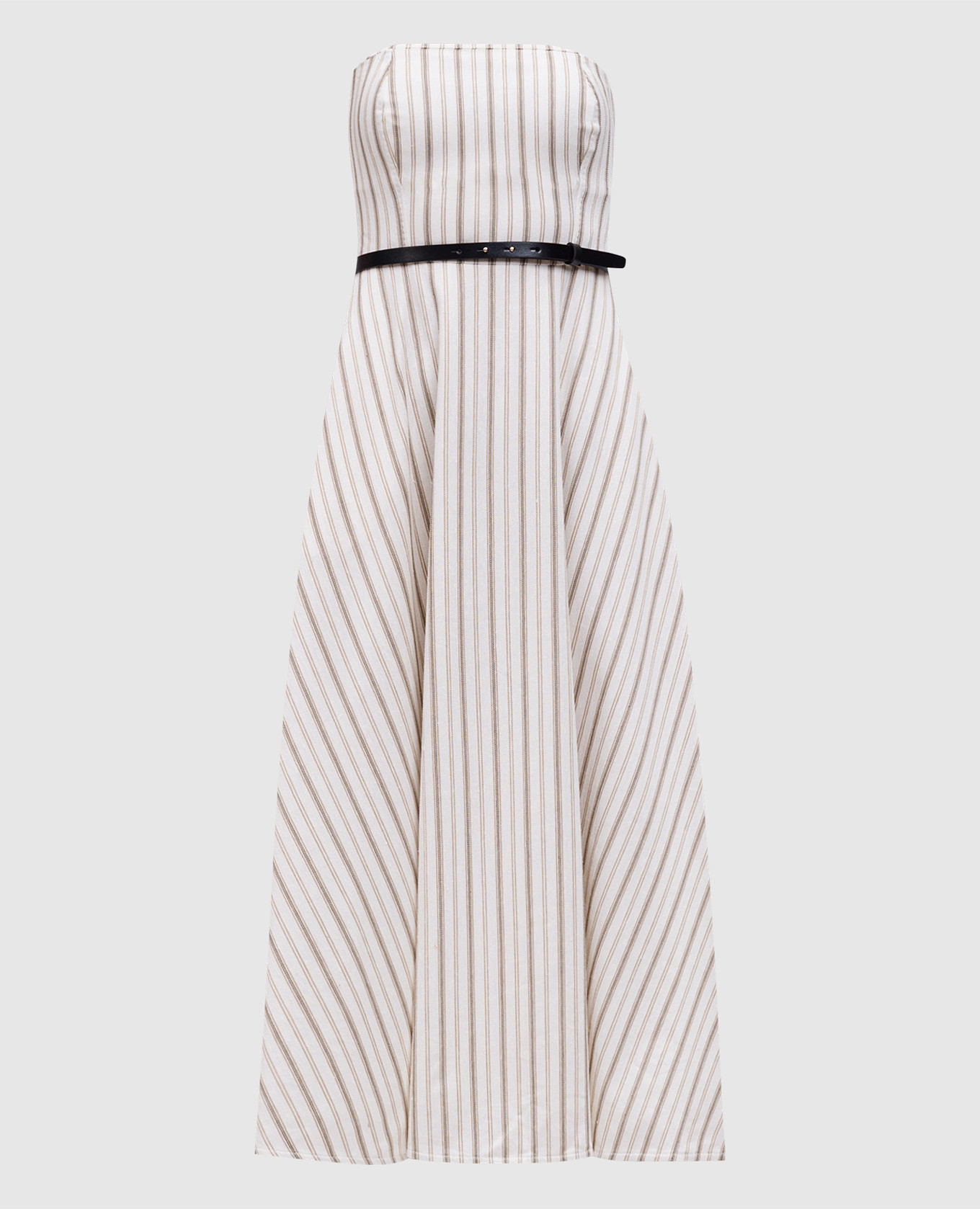 

Beige FERVIDA midi dress with striped linen Max Mara