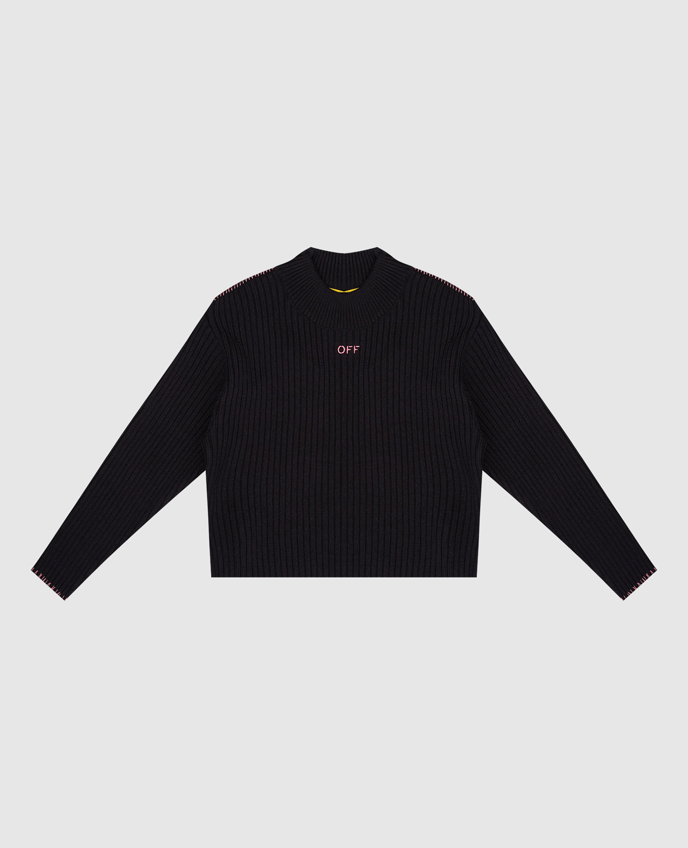 

Children's black wool sweater with logo embroidery Off-White, Черный
