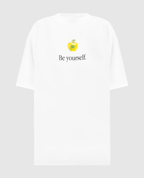 Vetements White T-shirt with print UH76TR350Ww