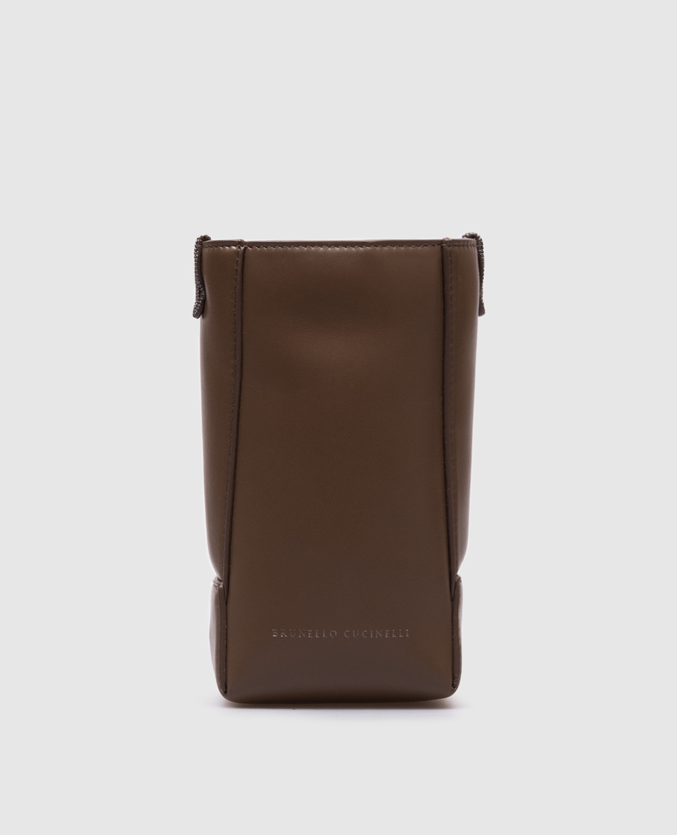 

Brown leather mini bag with monil chain Brunello Cucinelli