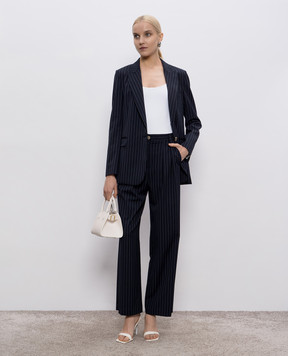 Solotre Blue striped pants M1D0049