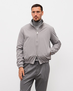 Cashmere&Whiskey Gray reversible jacket with wool and cashmere GM003SC1340476